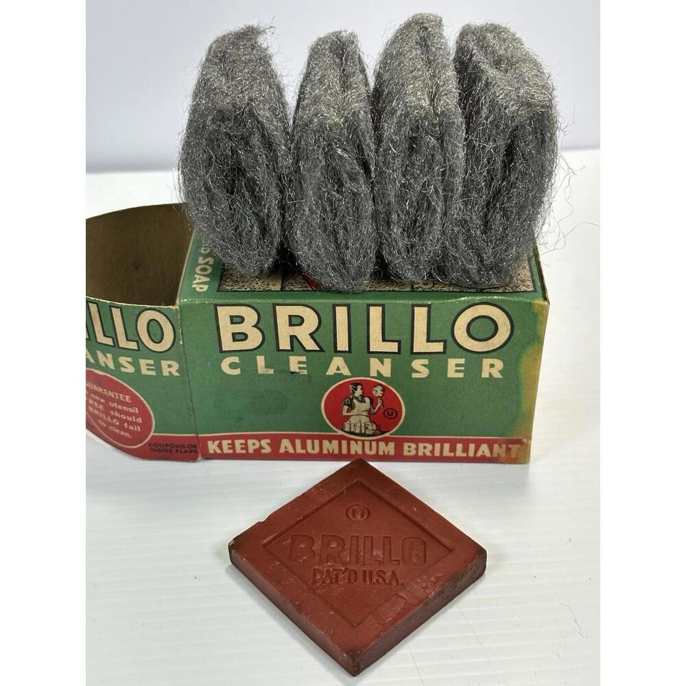 Vintage Antique‎ Brillo Cleanser Soap Box 1940s